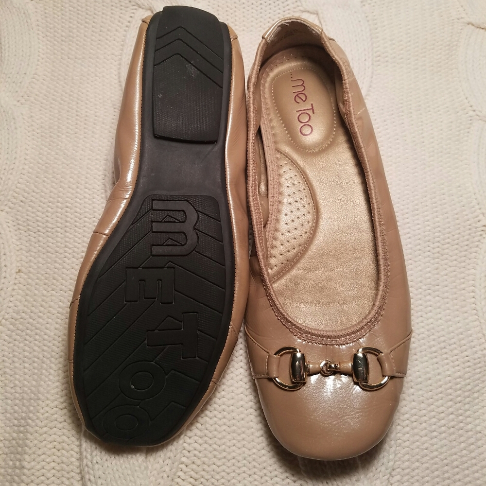 Me Too Tan & Gold Flats